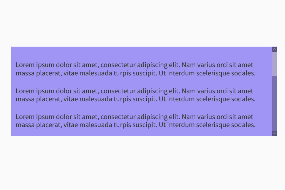 Exemple débordement de boîte en CSS propriété overflow