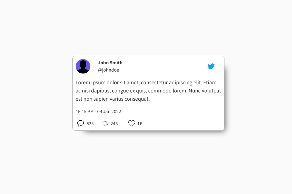 exemple carte twitter subgrid CSS